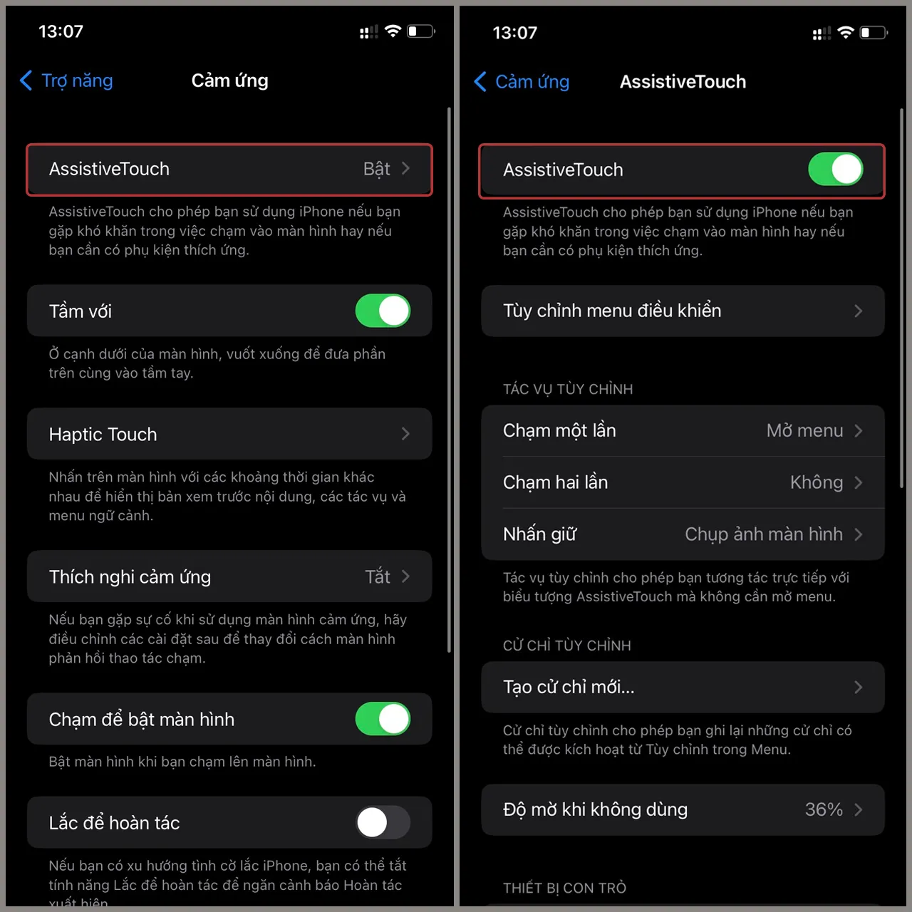 Tắt công tắc AssistiveTouch để ẩn nút Home ảo