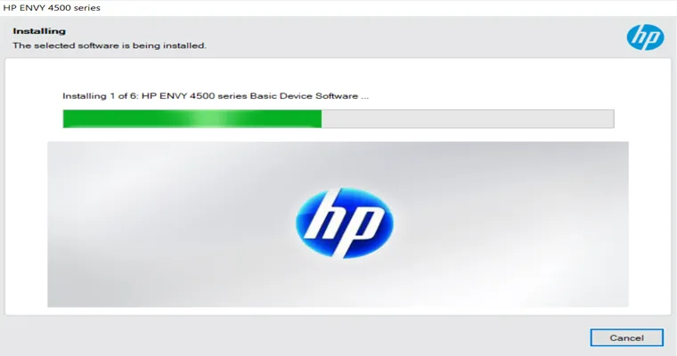 Thanh trạng thái chờ quá trình cài đặt driver hoàn tất