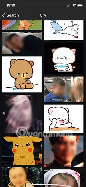 Thao tác chọn ảnh GIF và nút Save trong GIF Finder