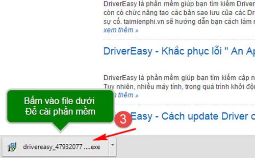 Thao tác khởi chạy file cài đặt bằng cách click chuột