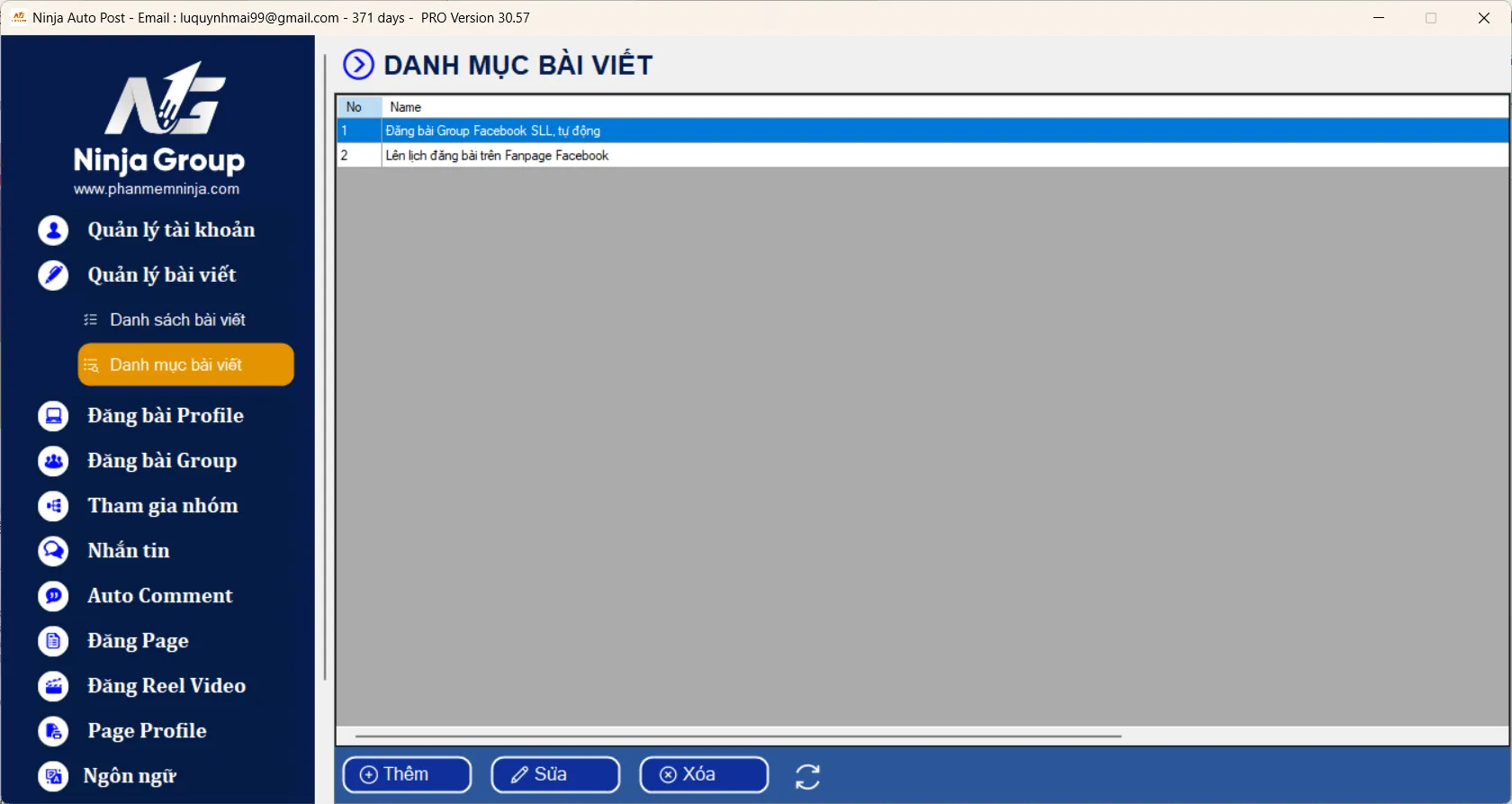Thêm danh mục bài viết vào kho lưu trữ nội dung