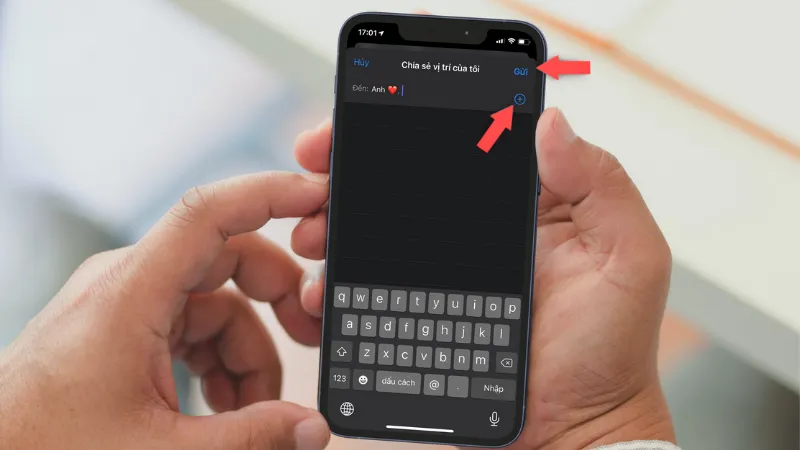 Thêm liên hệ muốn chia sẻ định vị