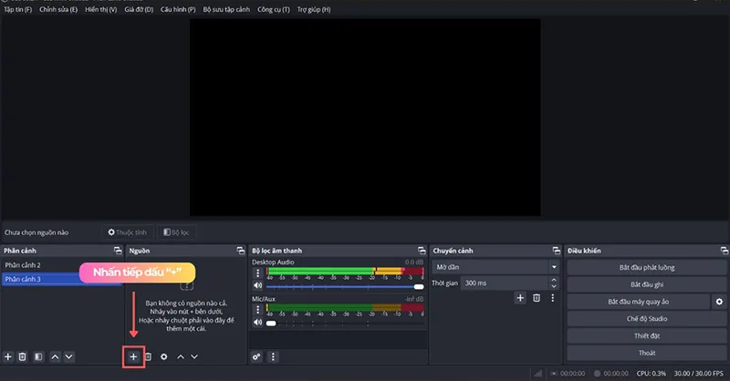 Thêm nguồn video vào capture card trong phần mềm live stream