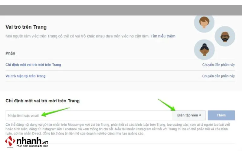 Thêm quản trị viên cho Fanpage
