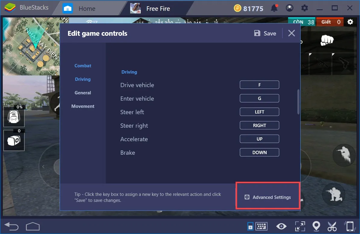 Thiết lập chuyên sâu với Advanced Settings trong BlueStacks