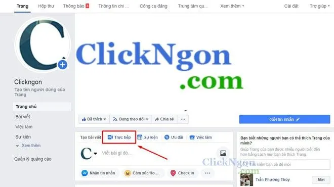Thiết lập dịch vụ phát sóng là Facebook Live và dán Stream Key