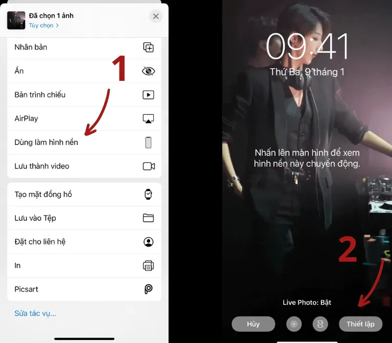 Thiết lập hình nền Live Photo TikTok cho màn hình khóa iPhone