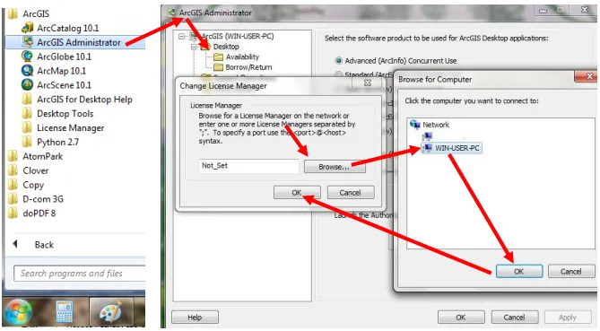 Thiết lập tên máy chủ "localhost" trong ArcGIS Administrator sau khi hoàn tất cách cài arcgis 10.1