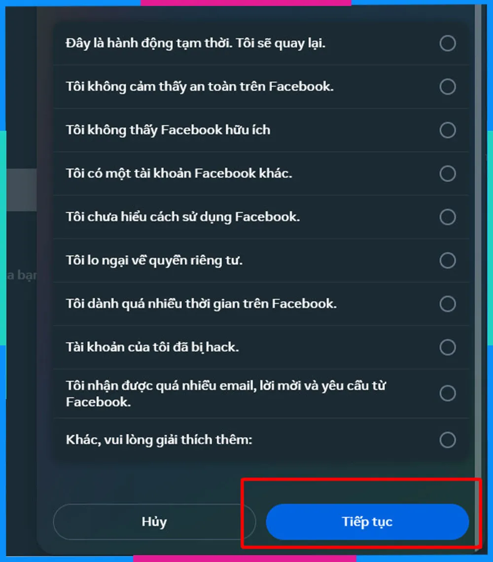 Thiết lập thời gian tự động kích hoạt để quản lý việc quay lại Facebook