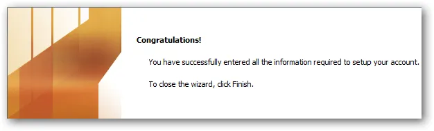 Thông báo chúc mừng hoàn thành cài đặt