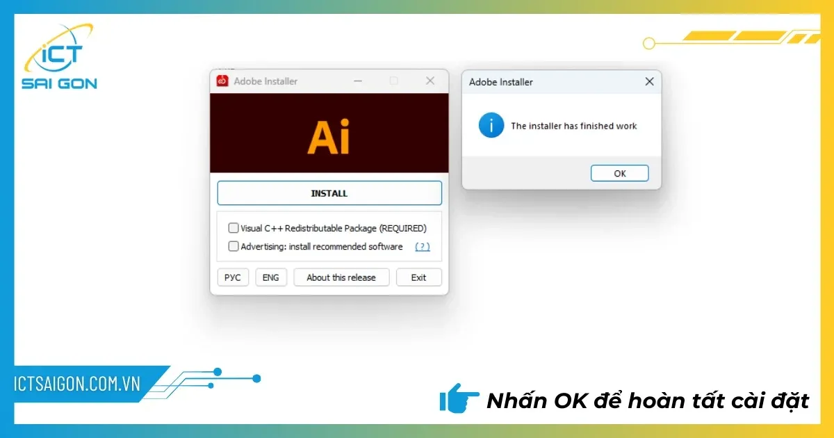 Thông báo hoàn tất cài đặt