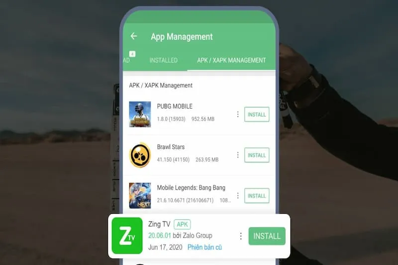 Thông báo quá trình cài đặt ứng dụng từ file APK không rõ nguồn gốc trên Android