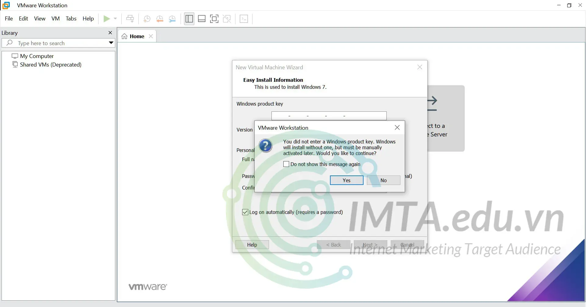 Thông báo về việc kích hoạt bản quyền Windows