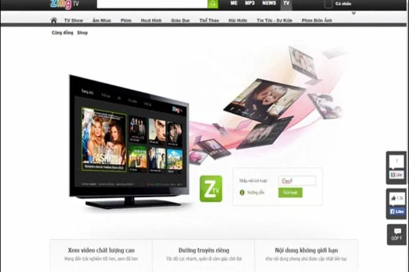 Thông số kỹ thuật và yêu cầu cấu hình thiết bị để cài đặt ứng dụng Zing TV