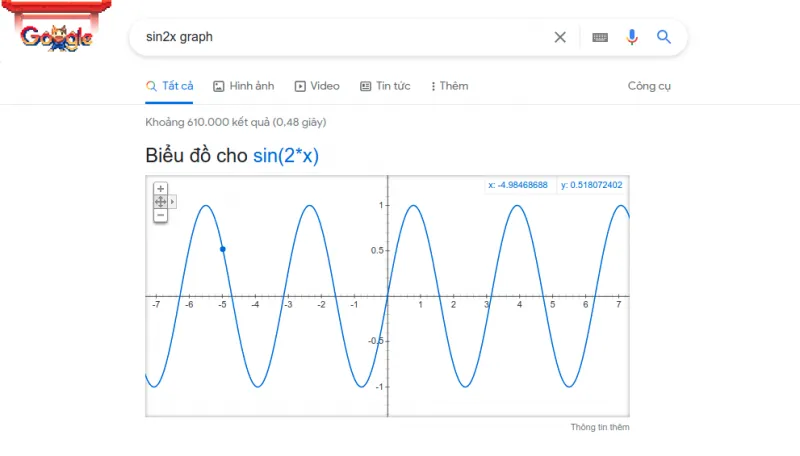 Thực hiện các phép toán phức tạp trực tiếp trên thanh tìm kiếm Google