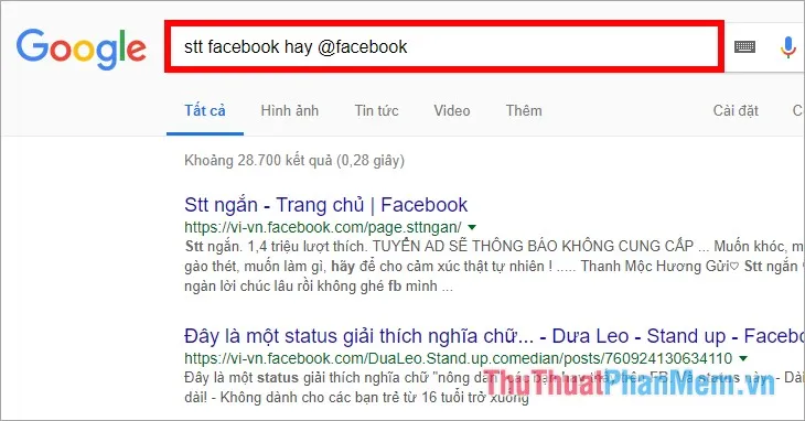 Tìm kiếm hướng dẫn download video trên facebook bằng cú pháp mạng xã hội (@)