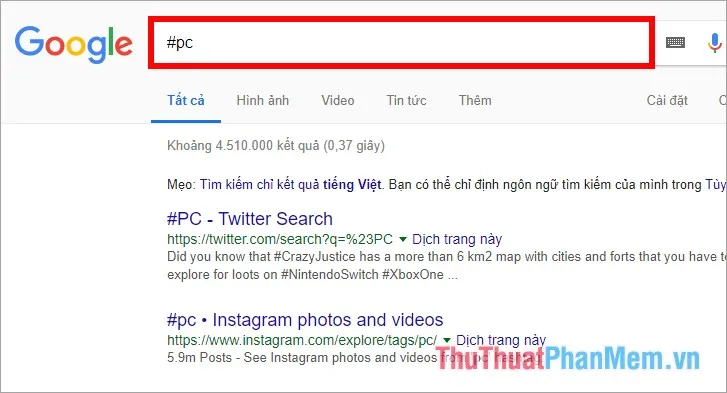 Tìm kiếm theo hashtag (#) để lọc các bài viết hướng dẫn download video trên facebook bằng idm