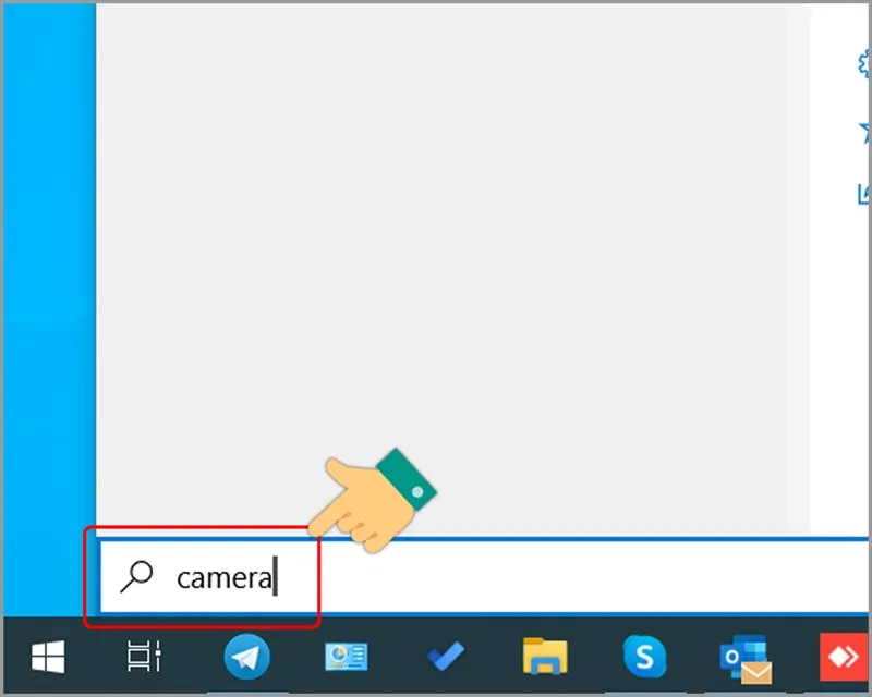 Tìm kiếm và mở ứng dụng Camera trên Windows