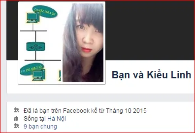 Trang hiển thị mối quan hệ bạn bè, bao gồm thời gian kết bạn và ảnh tương tác chung