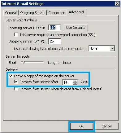 Trong tab Outgoing Server, tích chọn 'My outgoing server (SMTP) requires authentication'