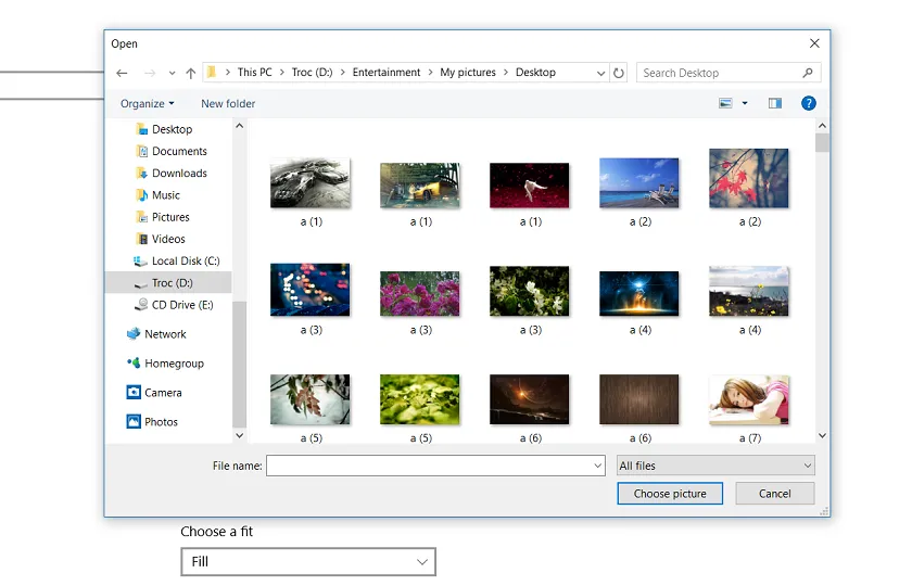 Truy cập cài đặt Personalization qua Settings Windows 10
