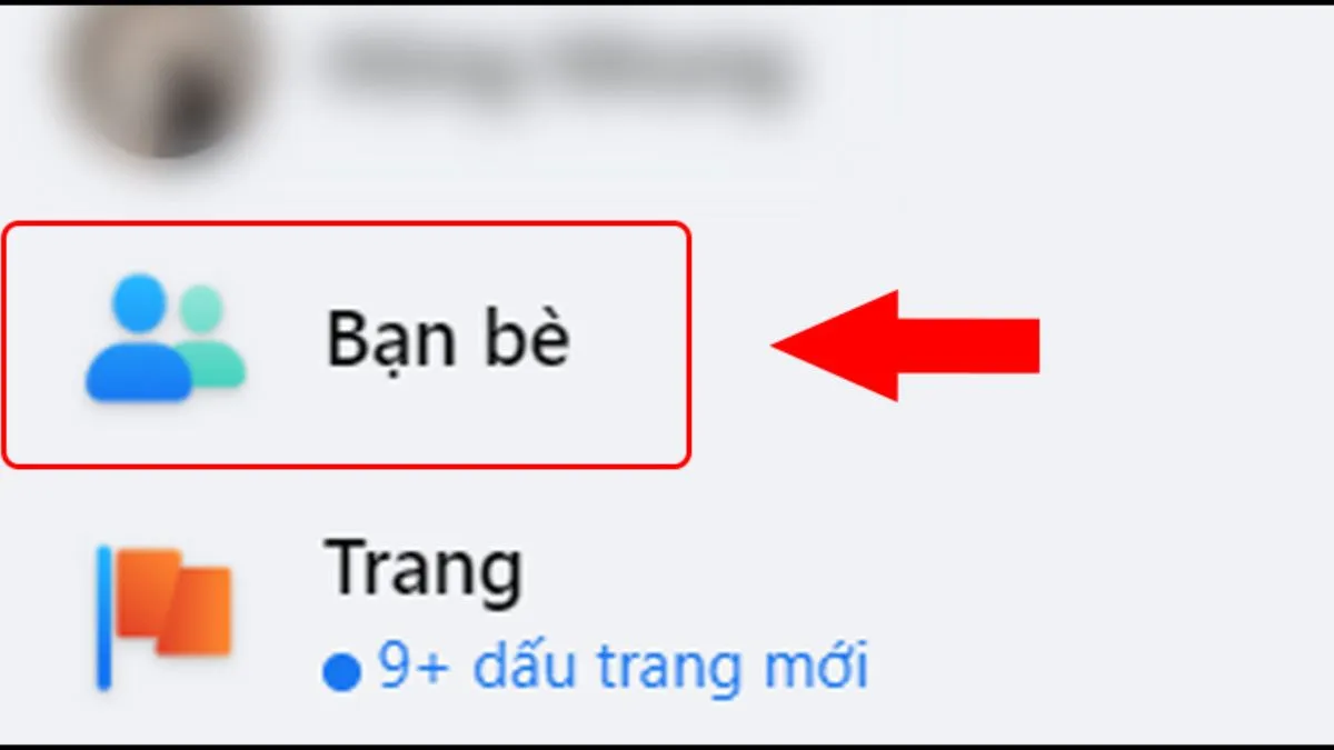 Truy cập mục Bạn bè trên máy tính