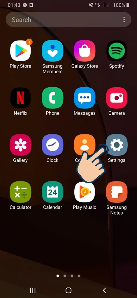 Truy cập Settings trên điện thoại Android