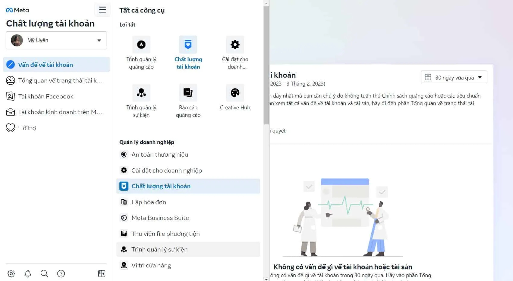 Truy cập Trình quản lý sự kiện để thiết lập Facebook Pixel