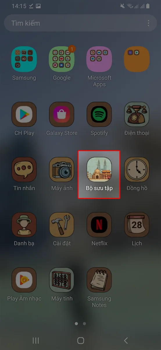 Truy cập vào ứng dụng Bộ sưu tập để kiểm tra tệp GIF