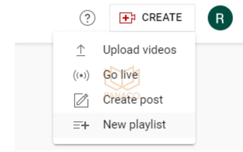 Truy cập YouTube Studio và chọn Tạo > Phát trực tiếp để bắt đầu cấu hình stream