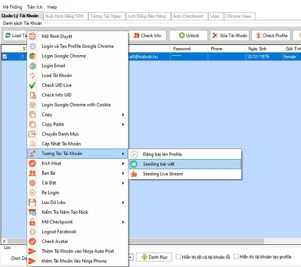 Tùy chọn chạy tương tác đa dạng giúp nuôi Via chất lượng cao
