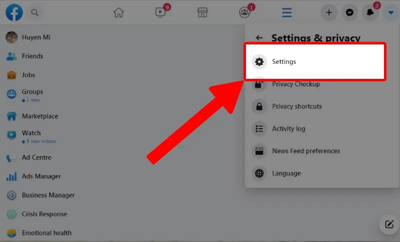 Vào Settings để điều chỉnh quyền và thông báo ứng dụng game