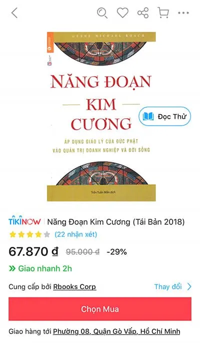 Ví dụ về remarketing dựa trên Facebook Pixel cho sách