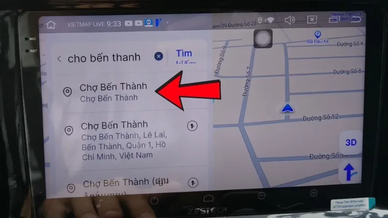 Xác nhận địa điểm đúng từ kết quả tìm kiếm Vietmap