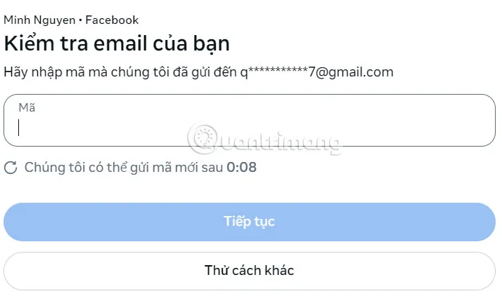 Xác nhận đổi số điện thoại mới cho Facebook