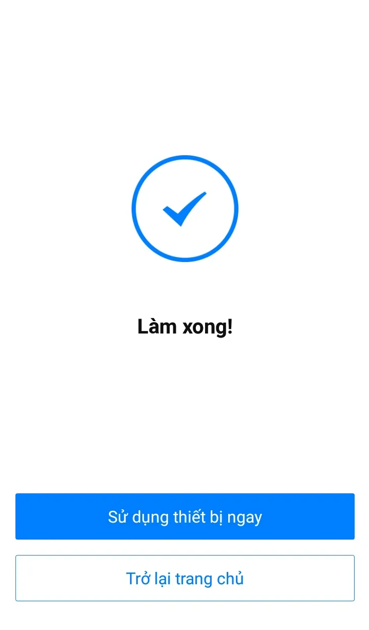 Xác nhận hoàn tất kết nối bộ trung tâm BroadLink