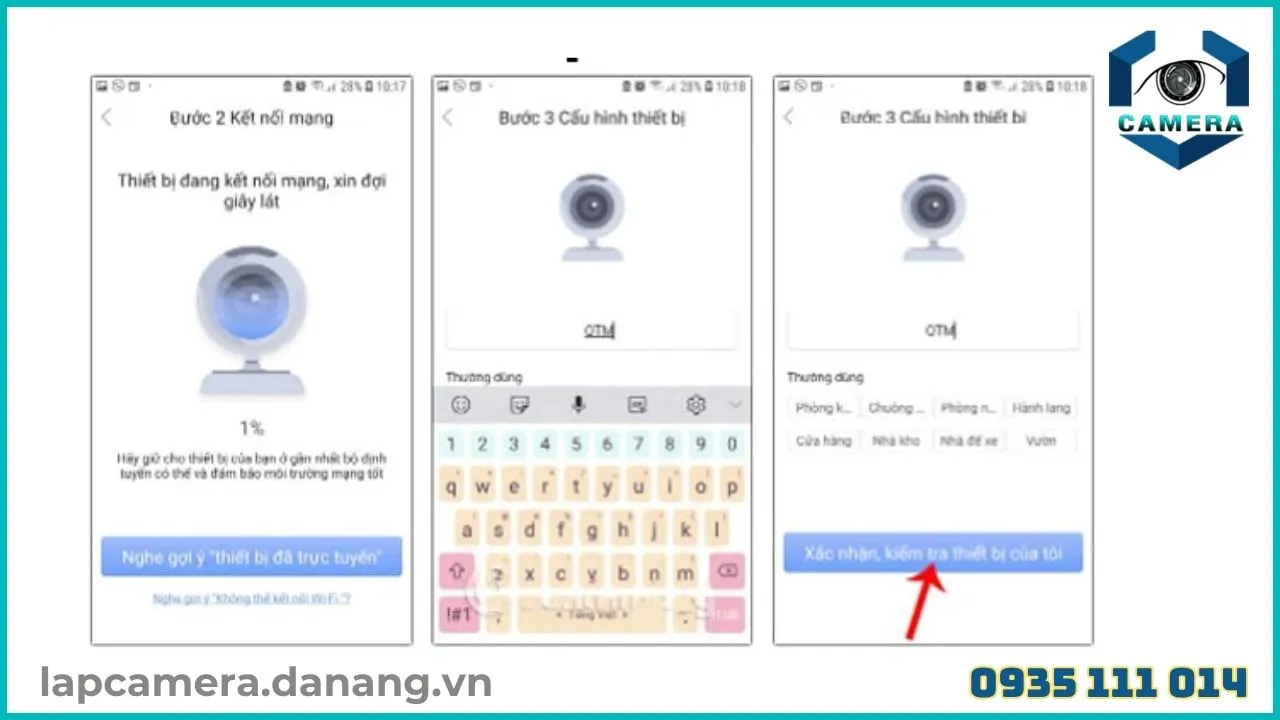 Xác nhận kết nối thành công và kiểm tra thiết bị của tôi trên ứng dụng