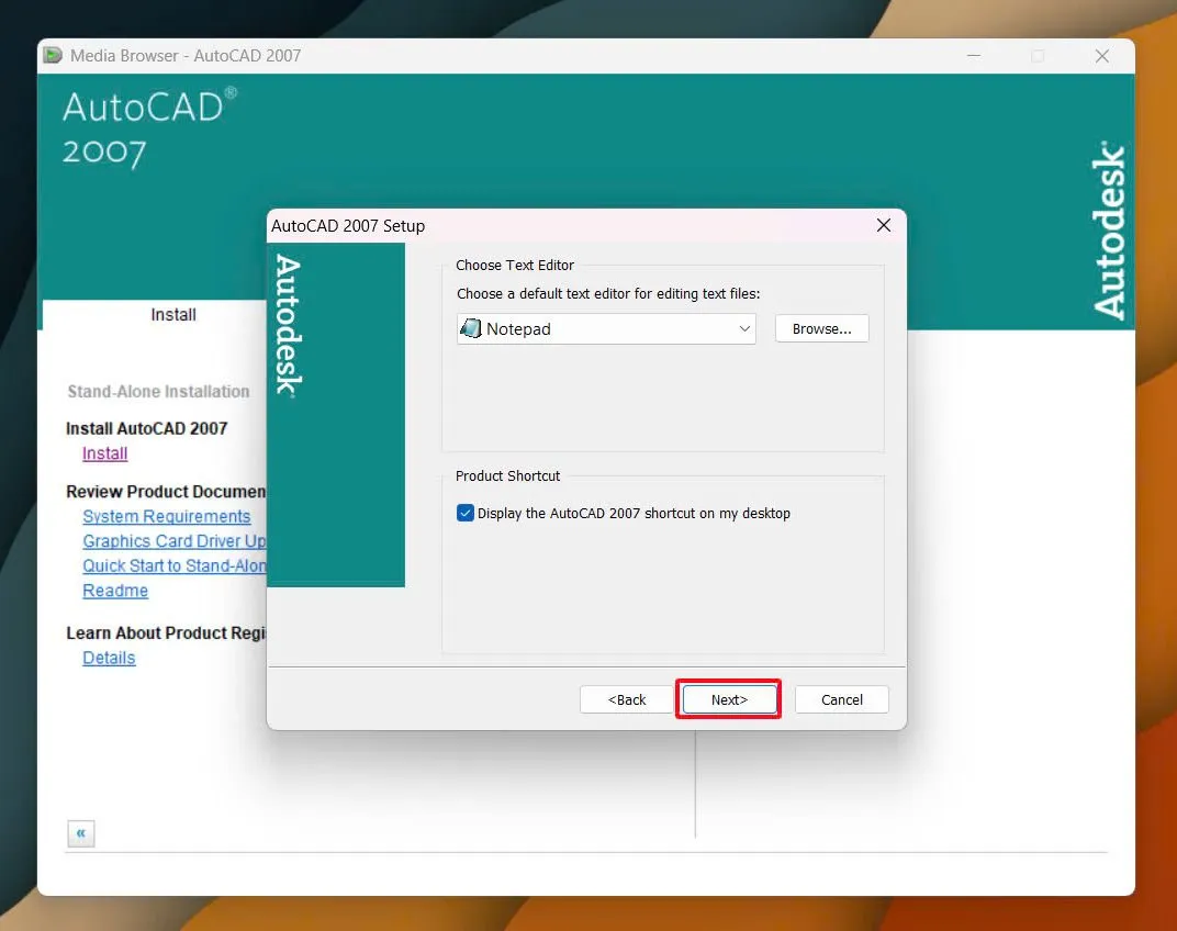 Xác nhận lại các tùy chọn cài đặt đã chọn và nhấn Next để bắt đầu sao chép tệp