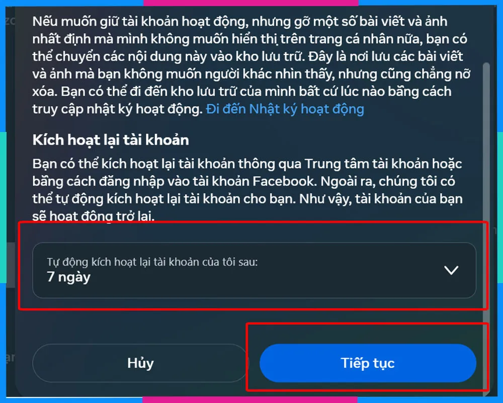 Xác nhận lần cuối cùng trước khi vô hiệu hóa tài khoản