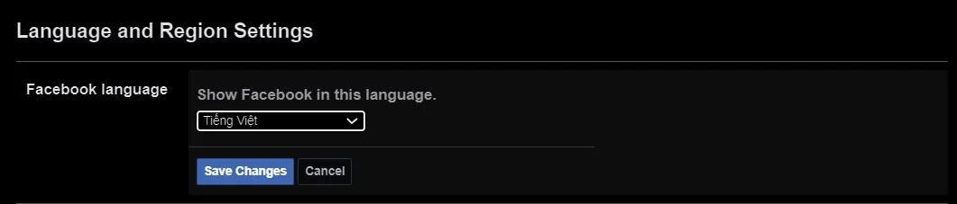 Xác nhận lưu thay đổi ngôn ngữ trên máy tính cá nhân
