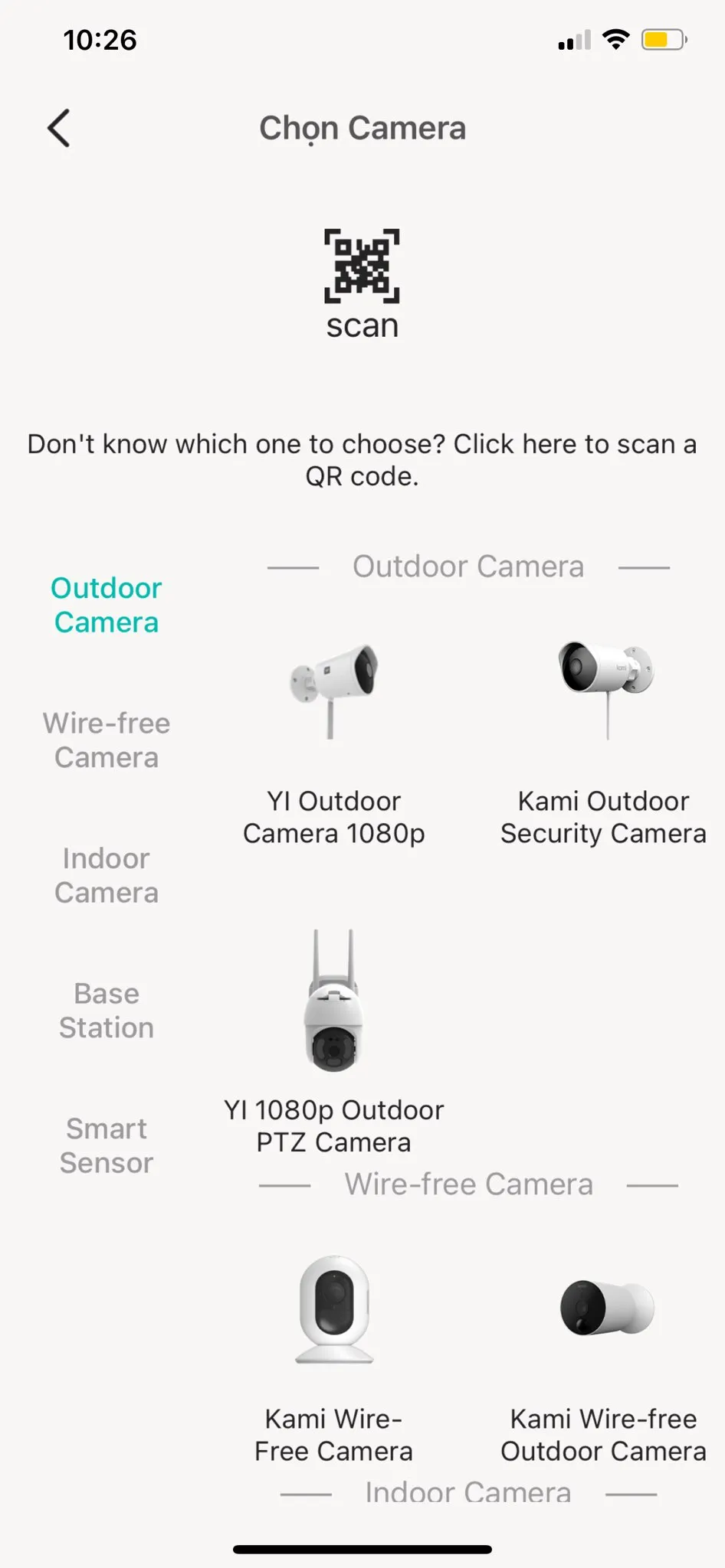 Xác nhận nghe thấy thông báo chờ kết nối để tiếp tục cách cài đặt camera Yi Home