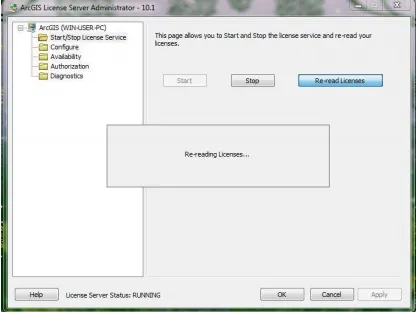 Xác nhận trạng thái License Manager đã hoạt động thành công