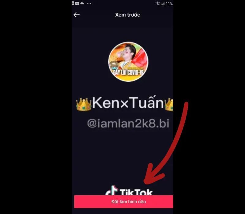 Xác nhận vị trí cài đặt hình nền Live Photo TikTok cho cả màn hình chính và màn hình khóa Android