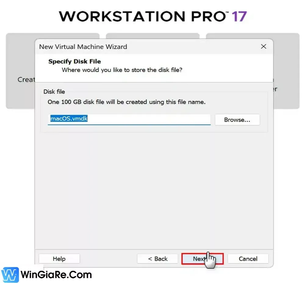 Xác nhận vị trí lưu trữ file đĩa ảo trước khi kết thúc thiết lập VM