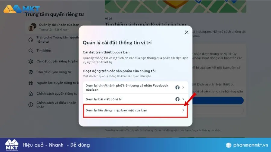 Xem lại lần đăng nhập bảo mật để quản lý thiết bị