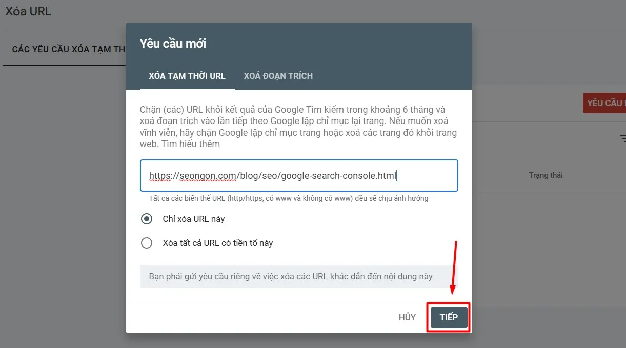 Xóa URL trên Google Search Console cần được thực hiện cẩn thận để tránh mất dữ liệu