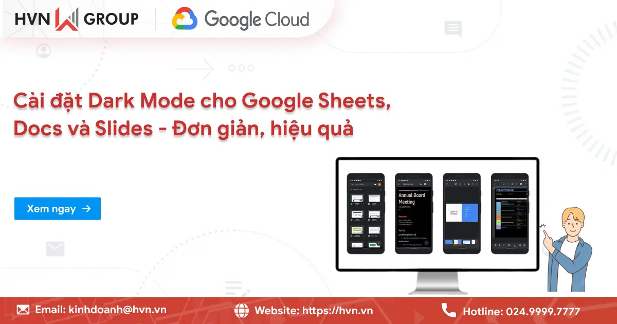 cách cài đặt dark mode cho Google Sheets, Docs và Slides: Hướng dẫn chi tiết từ A đến Z