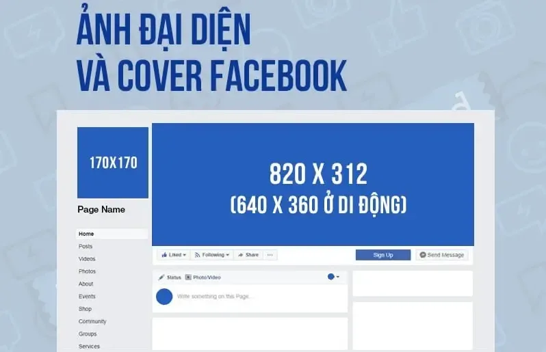 Ảnh bìa Facebook có các vùng an toàn khác nhau giữa desktop và mobile, cần thiết kế cẩn thận để chống mờ và bị cắt, là một bước quan trọng trong cách để ảnh đại diện facebook không bị mờ