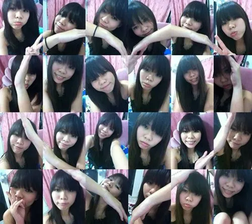 Ảnh ghép theo phong cách chụp liên tiếp tạo hình trái tim