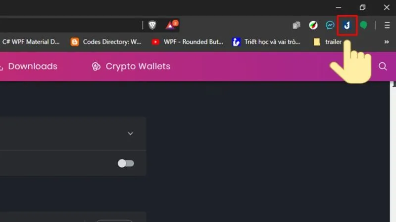 Bấm chuột phải vào biểu tượng tiện ích và chọn Help and Change Language